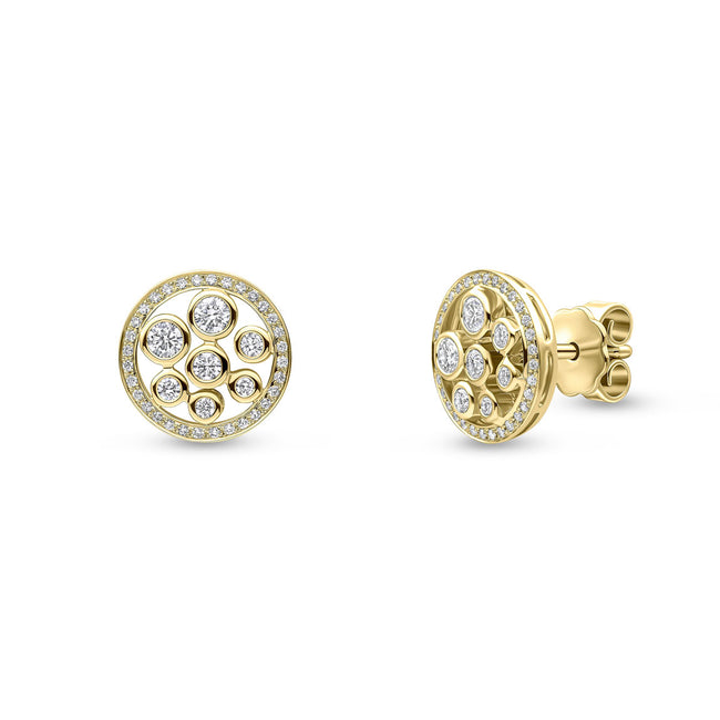 Fancy Diamond Cluster Earrings 0.55ct