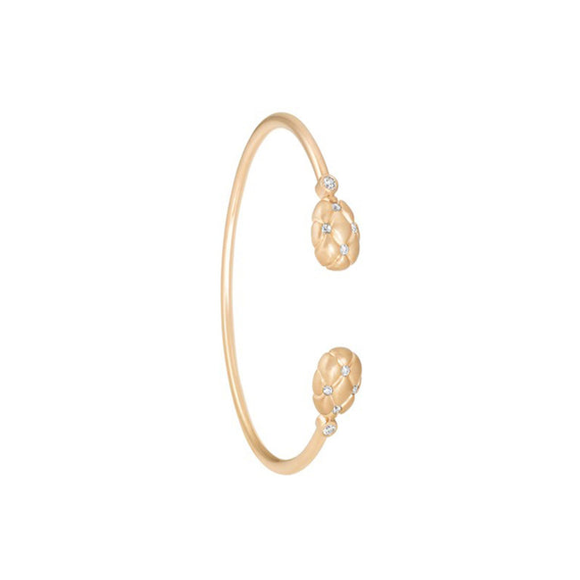 Fabergé Treillage Diamond Rose Gold Open-Set Bangle